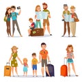 Set Of Traveling People