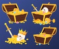 Cartoon gold treasure Royalty Free Stock Photo