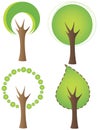 Set of tree icons Royalty Free Stock Photo