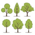 Set of trees icons