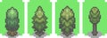 Set of trees in pixel style Royalty Free Stock Photo