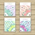 Set Trend Abstract backgrounds in pastel colors