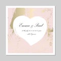 Set of Trendy Romantic Elegant pastel blue Gold Cards