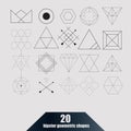 Set of trendy geometric icons. Royalty Free Stock Photo