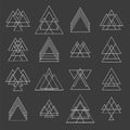 Set of trendy geometric shapes. Geometric hipster logotypes coll