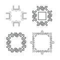 Set of trendy geometric shapes hipster frames collection. Royalty Free Stock Photo