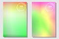 Abstract Creative concept vector multicolored blurred background ios style  set Royalty Free Stock Photo