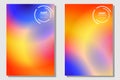 Abstract Creative concept vector multicolored blurred background ios style set