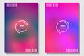 Abstract Creative concept vector multicolored blurred background ios style  set Royalty Free Stock Photo