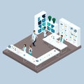 Isometric Medical Room, Laboratory Royalty Free Stock Photo