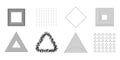 A set of minimalistic linear icons and shapes for web design, posters, clothes, covers. Universal elements and shapes Royalty Free Stock Photo