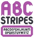 Set of trendy vector capital alphabet letters, abc isolated. Geo