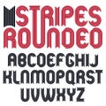 Set of trendy vector capital alphabet letters isolated. Geometric bold type font, script from a to z can be used for logo