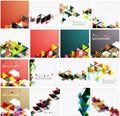 Set of triangle geometric abstract backgrounds Royalty Free Stock Photo