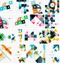 Set of triangle geometric abstract backgrounds Royalty Free Stock Photo