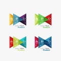Set of triangle option infographic layouts Royalty Free Stock Photo