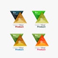 Set of triangle option infographic layouts Royalty Free Stock Photo