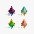 Set of triangle option infographic layouts Royalty Free Stock Photo