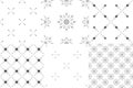 Set of 6 tribal minimalism seamless patterns.