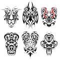 Set of tribal tattoo shapes