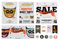 Set Trick or Treat Poster Cards and Stickers