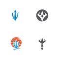 Set Trident Logo Template  icon Royalty Free Stock Photo