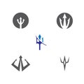 Set Trident Logo Template vector icon Royalty Free Stock Photo