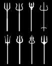 Set of trident Royalty Free Stock Photo