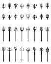 Set of tridents Royalty Free Stock Photo