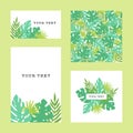 Set of tropical template. Vector goods