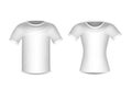 set of tshirt mockups mens and womens tshirt with blank space for logo or design mockup and packaging for your logo or