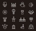 Set of Turkey related icons Royalty Free Stock Photo