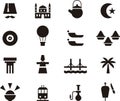 Set of Turkey related web icons Royalty Free Stock Photo