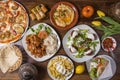 Set of turkish dishes Royalty Free Stock Photo