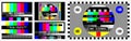 Set of tv no signal background or screen color test television or technical difficultiest test display concept