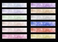 Set of twelve banners Royalty Free Stock Photo