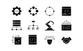 Technology and Programming Icons code gear Royalty Free Stock Photo