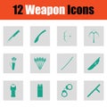 Set of twelve weapon icons Royalty Free Stock Photo