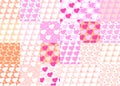 Set of twenty four hearts seamless patterns set twenty four