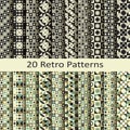 Set of twenty retro patterns