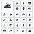 Set of twenty seven food icons