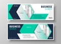 Set of two business corporate professional banners design