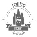 Set of Two-color Beer Craft Badges.. Item 1 Royalty Free Stock Photo