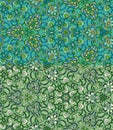 Set of two colorful seamless patterns. EPS-8.