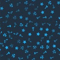 Set Two crossed hammers, Star, Hammer and Folder tree on seamless pattern. Vector Royalty Free Stock Photo