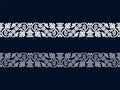 Set of two ethnic borders with floral ornamentation. seamless template in swatch panel