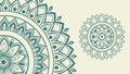 Set of Two Floral Mandala Patterns Vector, Elegant Decorative Elements, vector design Generative AI Royalty Free Stock Photo