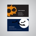 Set of two Halloween business cards - USA standard