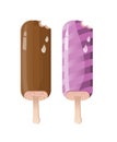 set of two popsicles Royalty Free Stock Photo