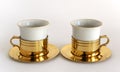 Set of two porcelain cups Royalty Free Stock Photo